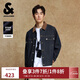 杰克·瓊斯（JACK&JONES） 男裝牛仔夾克外套高街時(shí)尚百搭拼色尖領(lǐng)休閑長袖上衣225357021