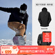 駱駝（CAMEL）三防沖鋒衣戶(hù)外登山服防風(fēng)防水防污三合一運動(dòng)外套 AD12263514Y,羽絨內膽幻影黑男女 XL