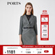 PORTS寶姿春夏新品女裝長(cháng)袖中長(cháng)連衣裙LM8D030MFF062【下架】 黑色混色 XL (10)