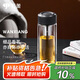 萬象（WANXIANG）雙層玻璃杯經(jīng)典皮紋V21RL商務(wù)辦公禮盒泡茶杯480ML大容量家用水杯