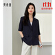 梵希蔓ol通勤女裝小個(gè)子西裝外套女春秋質(zhì)感高級透感薄款職場(chǎng)西服 V8019 藏青色 M