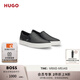 HUGO雨果【禮物】男士2025夏季新款徽標鞋面懶人鞋001-黑色41