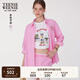 Teenie Weenie小熊女裝襯衫2025年夏季新款休閑簡約活力腰帶款上衣 深粉色 M