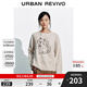 UR2025冬季新款女裝休閑趣味貓咪圖案寬松針織衫UYY950142# 淺卡其 XS