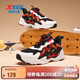 特步（XTEP）兒童山峰造型旋轉扣軟彈中底休閑鞋 黑/特步白/狀元紅 36碼