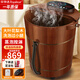 榮事達足浴盆木桶實(shí)木泡腳桶足浴桶家用電動(dòng)洗腳桶蒸熏高深桶自動(dòng)按摩加熱恒溫定時(shí)泡腳盆足療盆家電禮物 大葉花梨木【56cm高】數顯彩屏+無(wú)線(xiàn)遙控