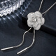 Qlady花朵高端毛衣鏈女長(cháng)款項鏈氣質(zhì)輕奢毛衣飾掛吊墜配飾生日禮物