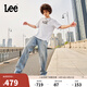 Lee25新品EasyRider寬松中腰闊腿淺藍男牛仔褲潮流
