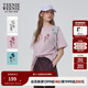 Teenie Weenie小熊女裝t恤2025夏季新款寬松白色休閑圓領(lǐng)短袖上衣 粉色 M