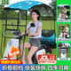 齊選全折疊雨棚電動(dòng)車(chē)雨篷棚電瓶摩托車(chē)防風(fēng)擋雨防曬伸縮遮陽(yáng)傘不怕查 快拆裝全折疊【星星熊】雙面印花