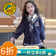G.DUCKKIDS童裝女童春秋套裝兒童衣服中大童春裝學(xué)院風(fēng)百褶裙兩件套女孩服裝 套裝【送領(lǐng)帶】 130 建議120-130cm7-8歲
