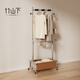 竹山下掛衣架家用可移動(dòng)衣架落地立式金屬衣帽架入戶(hù)掛包置物架臥室專(zhuān)用 耀銀 | 60cm玲瓏款【出口品質(zhì) 破損包賠】