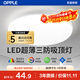 歐普照明（OPPLE）led三防吸頂燈超薄臥室樓道陽(yáng)臺書(shū)房燈IP40防潮防塵防蚊蟲(chóng)簡(jiǎn)約節能燈13w-白光