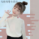 NAOISKEY?腦斯基女童半高領(lǐng)德絨打底衫2025冬裝新款兒童小寶寶洋氣加厚上衣潮 白色【小兔】 90