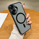 斯幻柯適用蘋(píng)果17手機殼iPhone17手機殼高級感17手機殼帶鏡頭全包Magsafe磁吸金屬鏡框膚感鷹眼黑