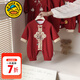 G.DUCKKIDS小黃鴨滿(mǎn)月嬰兒衣服春秋新生兒連體衣中國風(fēng)百天男女寶寶周歲禮服 紅色金鎖禮服+掛件 66cm 66碼0-3月建議寶寶4-6公斤