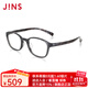 睛姿（JINS）含鏡片近視眼鏡框女居家休閑舒適佩戴可加配防藍光鏡片UGF23A072 198深灰色