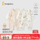 童泰（TONGTAI）嬰兒連體衣春秋季純棉衣服初生寶寶蝴蝶哈衣爬服滿(mǎn)月服黃色59cm