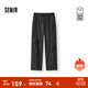 森馬（Semir）[商場(chǎng)同款]休閑褲男2025夏季新款寬松直筒褲工裝傘褲純色百搭 黑色90001 M