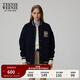 Teenie Weenie小熊秋季簡(jiǎn)約學(xué)院風(fēng)棒球服衛(wèi)衣開(kāi)衫外套寬松時(shí)尚女裝 藏青色 M (165)