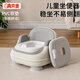 奔麥兒童馬桶寶寶坐便器嬰兒訓練尿盆小馬桶0-3-6歲便攜座便圈桶家用 (PVC軟墊 坐感舒適)灰白