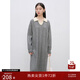 自巧小個(gè)子灰色polo針織連衣裙女秋冬2024新款韓系長(cháng)袖寬松毛衣裙 水灰色 S (3碼)