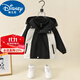 迪士尼（Disney）童裝男童外套秋冬款2024新款兒童三合一沖鋒衣可拆卸寶寶秋裝外套 黑色(外套單件不加內膽) 100 建議95-104cm 26-36斤