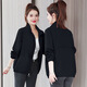 紀柏40-50歲女裝外套女士秋季外套衣服2025時(shí)尚款春秋上衣洋氣百搭潮 黑色-【高品質(zhì)雙層有里布】 XL 建議【120-135斤】