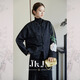 JK&JS【松煙入墨】新中式唐裝上衣女秋冬中國風(fēng)棉襖改良復古風(fēng)旗袍上衣 墨染黑 XL