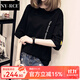 NY-RCE短袖T恤女夏季新款女裝上衣韓版寬松百搭中長(cháng)款半袖體恤 黑色 M