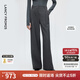 朗姿【王楚然同款】朗姿高級感灰色羊毛西褲百搭西服褲2025年冬季新款 深灰色 L