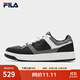 斐樂(lè )（FILA）官方男鞋TARGA復古板鞋冬季新款圓盾鞋休閑鞋運動(dòng)鞋 黑/絨鎳灰-BB 42