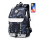 帆特西潮流初中高中大學(xué)生書(shū)包男士減負雙肩包大容量背包15.6英寸電腦包 印象藍 小號