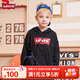 Levi's 李維斯童裝男女童連帽經(jīng)典蝙蝠標衛衣春秋純棉兒童舒適針織上衣 正黑色 160 /76 【建議身高152-158cm】