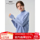 珍貝冬季新款女士半高領(lǐng)純羊絨衫保暖針織套頭毛衣31119 云彩蘭 L （105碼）