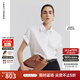 朗姿2025年夏季新款白色襯衣上衣法式小衫氣質(zhì)高級感襯衫通勤女士 漂白色 M