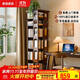 家逸旋轉書(shū)架落地實(shí)木書(shū)柜360度可旋轉層架落地置物架收納架文件柜