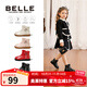 百麗童鞋幼童寶寶時(shí)裝靴秋冬加絨保暖兒童小皮靴軟底女童公主短靴子潮 DE3957米色 24