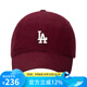 美職棒（MLB）旗艦官方男女帽子春夏軟頂運動(dòng)棒球帽休閑遮陽(yáng)帽鴨舌帽生日禮物 洛杉磯道奇隊/酒紅色/77 均碼 F