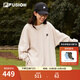 FILA FUSION斐樂(lè )潮牌情侶款套頭衛衣秋簡(jiǎn)約寬松針織上衣可選加絨 藊豆灰-BG M