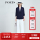 PORTS寶姿女裝2025春夏新款簡約一粒扣時尚丈青色通勤中長夾克 丈青色 XS （2）