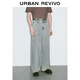 UR秋季新款男裝設計感休閑拼接超寬松牛仔長(cháng)褲UMV850011 淺藍 (偏寬松) 29