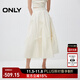 ONLY2024冬季新款時(shí)尚簡(jiǎn)約中長(cháng)款A字裙蝴蝶結半身裙女|125116009 A43 奶油白色 S (160) 64A