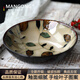 滿(mǎn)弓日式拉面碗美翻和風(fēng)鄉村陶瓷餐具蔓藤樹(shù)葉湯碗拉面碗熱菜碗蓋 面碗