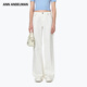 ANN ANDELMAN官方直營(yíng)2026新款基礎款白色牛仔褲棉質(zhì)褲腳毛邊直筒闊腿褲 白色 XS
