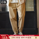 馬登工裝美式復古Easypants休閑褲束腳寬松直筒褲百搭斜紋長(cháng)褲子男秋 卡其色 L
