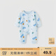 童泰嬰兒連體衣四季純棉寶寶衣服爬服居家內衣無(wú)骨對開(kāi)長(cháng)袖哈衣 藍色 66cm (建議3-6個(gè)月身高60-68cm)