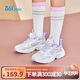 361°童鞋 兒童運動鞋2025秋季女中大童潮流復(fù)古旋鈕扣休閑老爹鞋 紫34