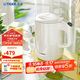 虎牌（TIGER）電熱水壺 雙層防燙 快燒水壺 PCG-G10C 1L電水壺 白色