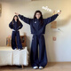 妙奕嘉韓版運動(dòng)套裝女秋冬連帽衛衣套裝學(xué)生休閑運動(dòng)兩件套顯瘦衛衣衛褲 韓版運動(dòng)套裝 【藏青色 開(kāi)衫衛衣+長(cháng)褲】 S (參考80-100斤）